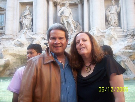 Me& Myrna at the Treve Fountain in Rome