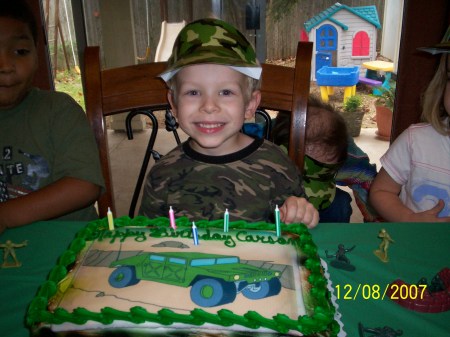 My son's fifth birthday.