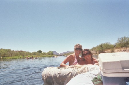 Sarah and Anita on river in Phoenix 6/08