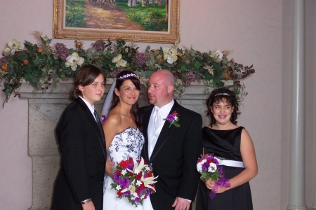 TJ, me, Diego and Danielle at our wedding
