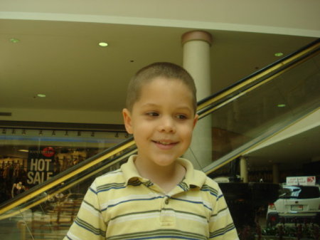 Gregory at the mall (4 years old)