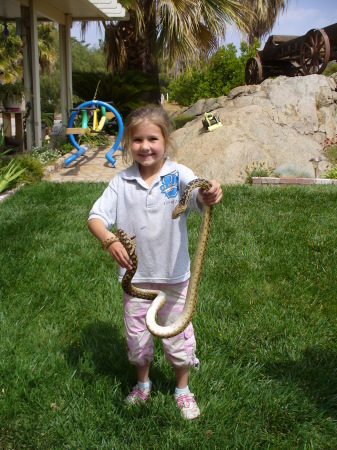 Lexi with gopher snake
