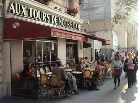 Cafe at Notre Dame, Paris, France