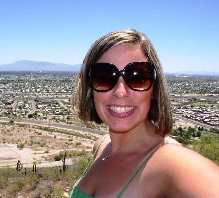 Megan high above Tucson - "A" Mountain