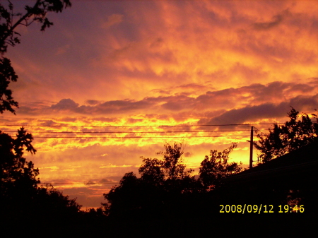 Sunset the day Hurricane Ike hit