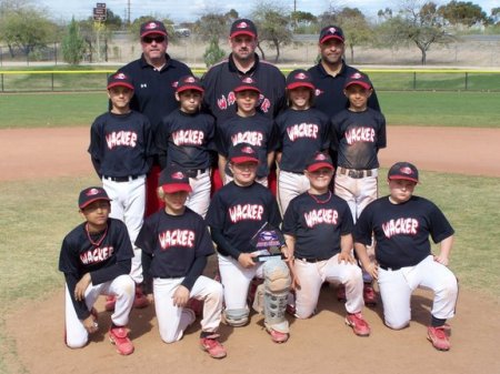 Chad with Austin's baseball team