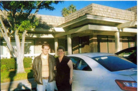 My oldest son Jeremy, showing me his new car.