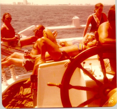 Chilling out on a Windjammer Cruise 1976