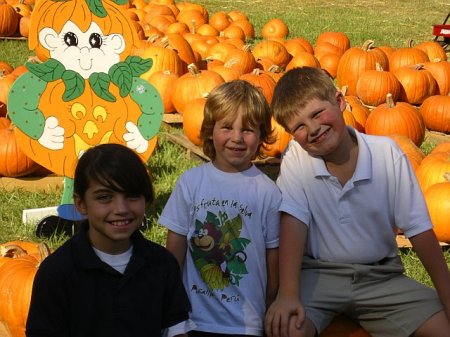 Zachary and Brayden with a friend Jade