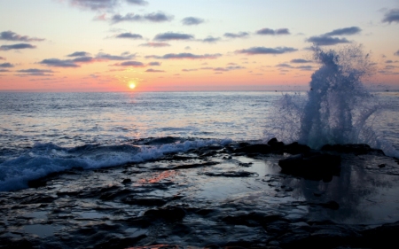 Sunset and Sea Spray