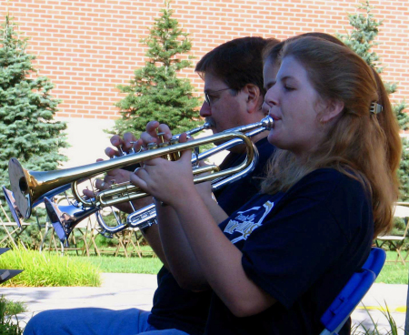 Julie in the Franklin College Community Band