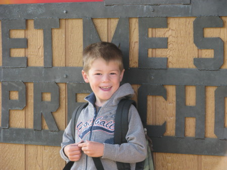 Our son Todd.   1st day of PreSchool.