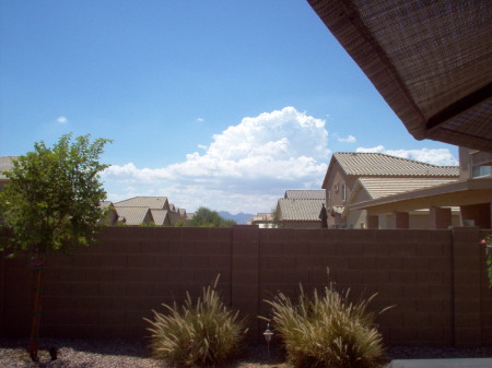 Clouds seen from the back yard