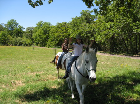 Grand Kids on the horses