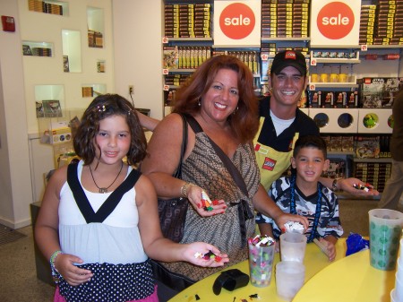 The kids and I at the Lego store 9/08