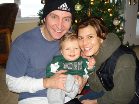 Higgins Lake, Christmas - Jeff, Charlie, Jane