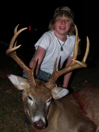 Kid with his deer 07