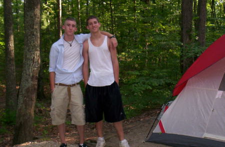 My guys Scott and Gabe camping 2008