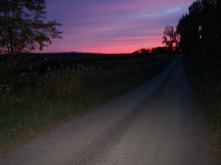 Sunset down my road