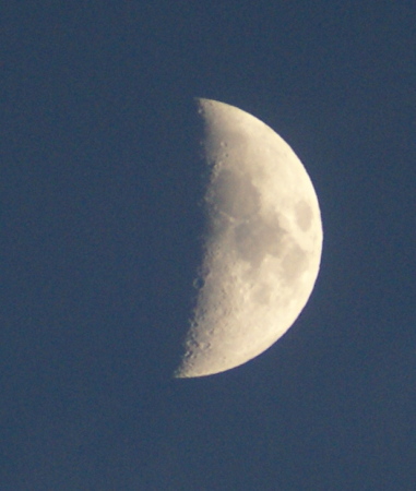 Moon close up just after sunset