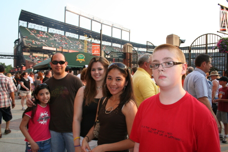 Me and the kids at an Orioles game