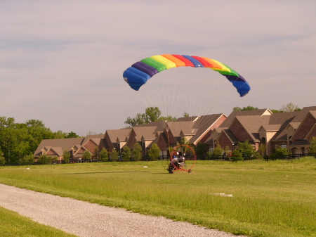 Taking off from EJ Shickli's Airport