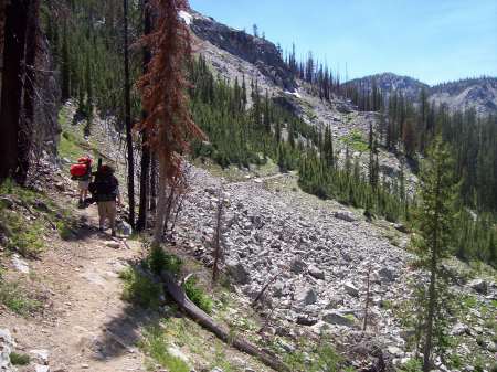 Moving up the trail