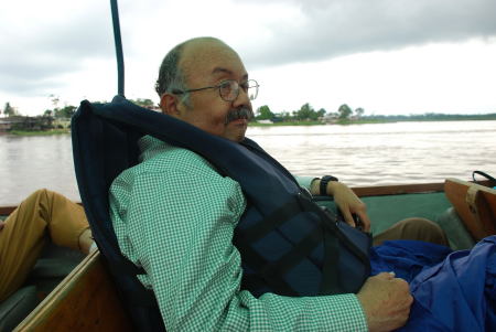 Boating down the Amazon River