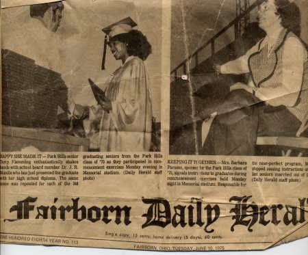 Graduation Fairborn Daily Herald, June 1o, 1975