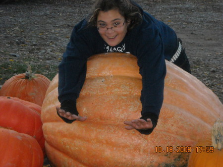 Sarah on gourd