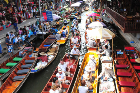 World Famous Floating Market Thailand