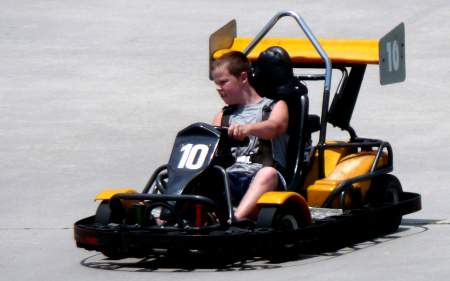 One of Sam's passions--go karting
