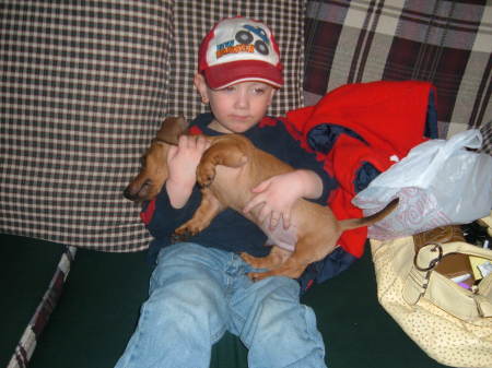 Eli and his dog Oscar