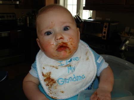 Cam's first experience with prunes.