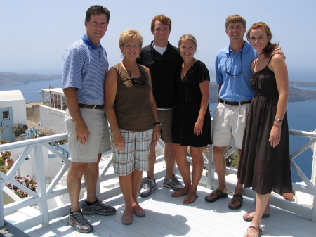 Family in Santorini, Greece