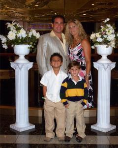 My husband & I & our 2 boys Justin and Noah