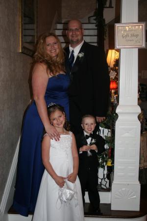 The Whole family at our friend Kimber's weddin