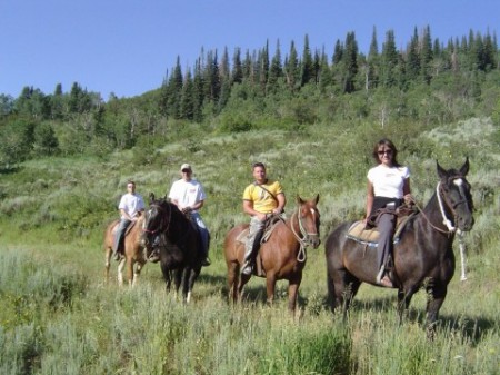 Horeback riding in the Colorado mountains