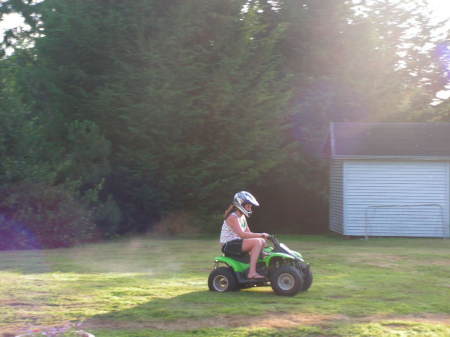 Alia taking her turn on the 50cc