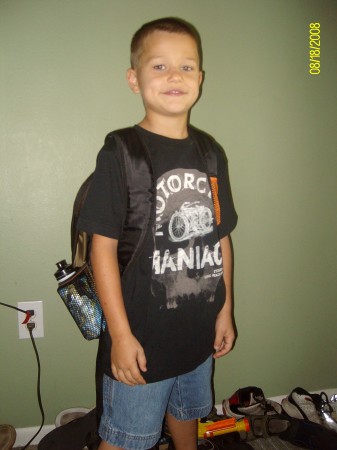 Justin first day of kindergarden
