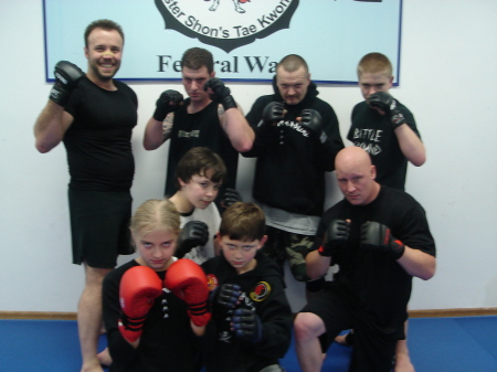 My Husband with some of his MMA students