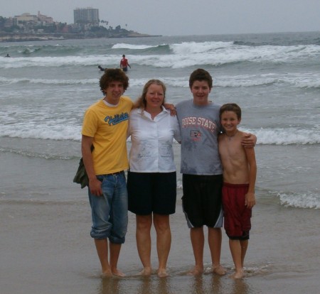 Me w/ 3 of my sons when visiting San Diego