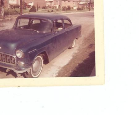 My first car (needs a bath) 55 Chevy