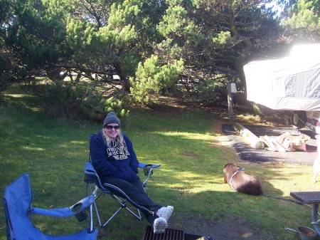 Camping on the coast in Feb.