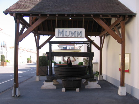 Getting Pressed at the Mumm Champagne House