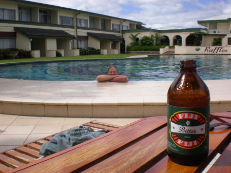 In between planes at Nadi, Fiji