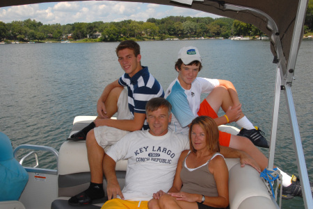 Coire, Hunter, Jeff & Kim at Lake Waukomis