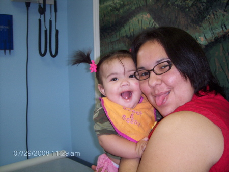 Lili and Amanda at the doctors