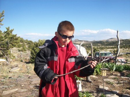 At Great-Aunt CJ's ranch.