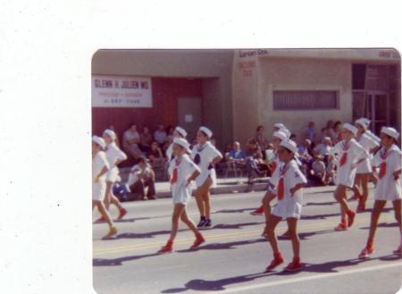 marching in the parade